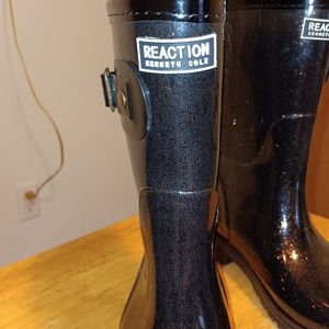 Kenneth Cole brown/gold rain boots 7med